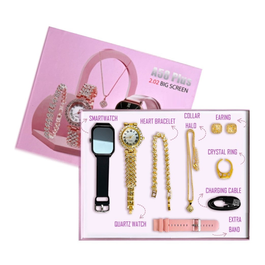 A58 Plus Ladies Smartwatch Gift Set(7 Days Return & Exchange)